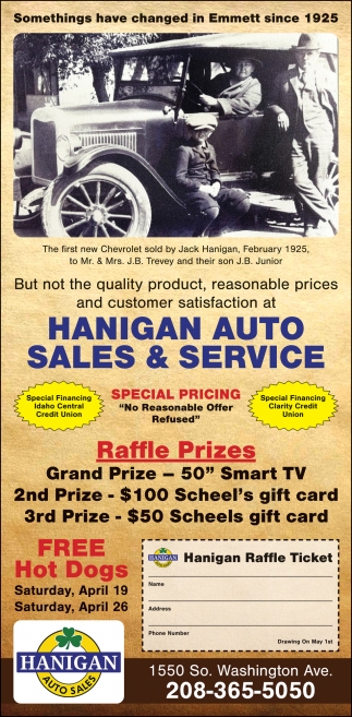 Somethings Have Changed in Emmett Since 1925, Hanigan Auto Sales ...