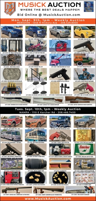 Weekly Auction, Musick Auction, Nampa, ID